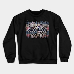 Retro Bee Pattern Gees 80s 90s Birthday Style 70s 80s Crewneck Sweatshirt